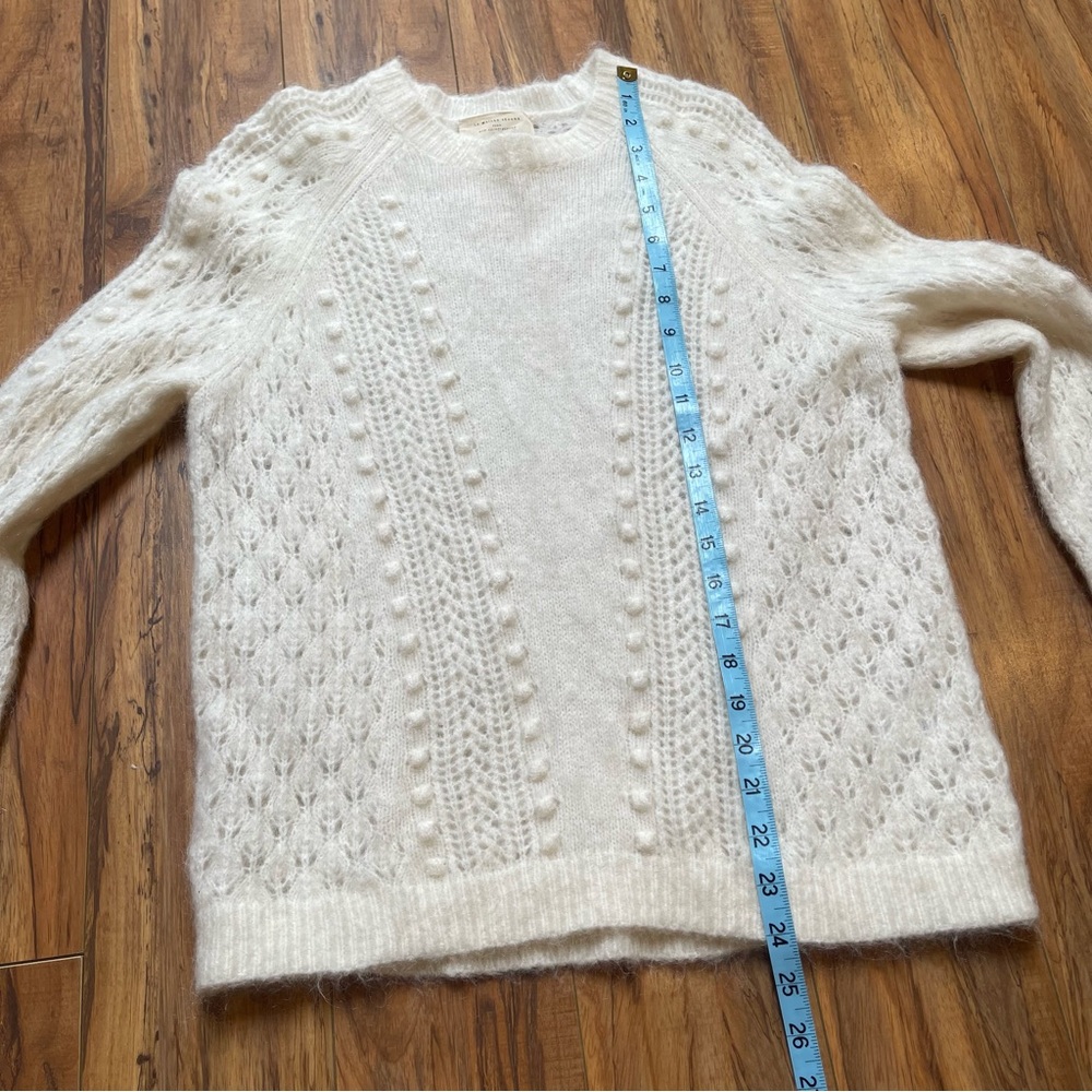 Sezane Come Jumper Mohair Wool Knit Pullover Sweater in Ecru Size S - Picture 7 of 16
